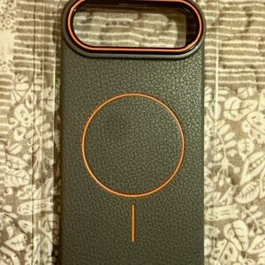 Sleek Black and Orange Phone Case